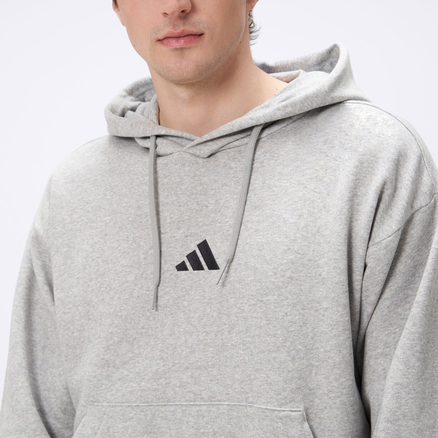 Bluza męska ADIDAS BLUZA Z KAPTUREM M FEELCOZY HD je3809 kolor szary