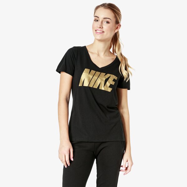 Koszulka damska NIKE T-SHIRT SS MTLC BLOCK 923330-010 kolor czarny
