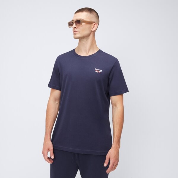 Koszulka męska REEBOK T-SHIRT IDENTITY SMALL LOGO TEE 100059647 kolor granatowy