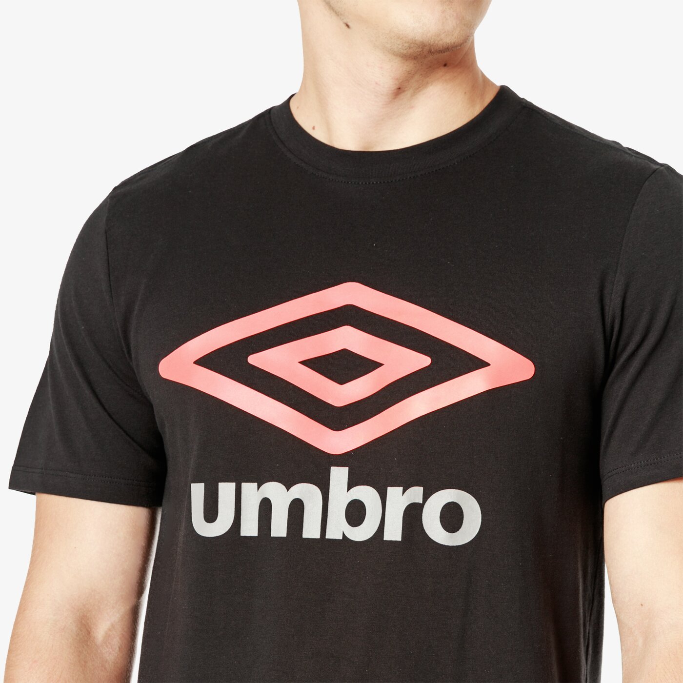 Koszulka męska UMBRO T-SHIRT SS LARGE LOGO 65470u-het kolor czarny