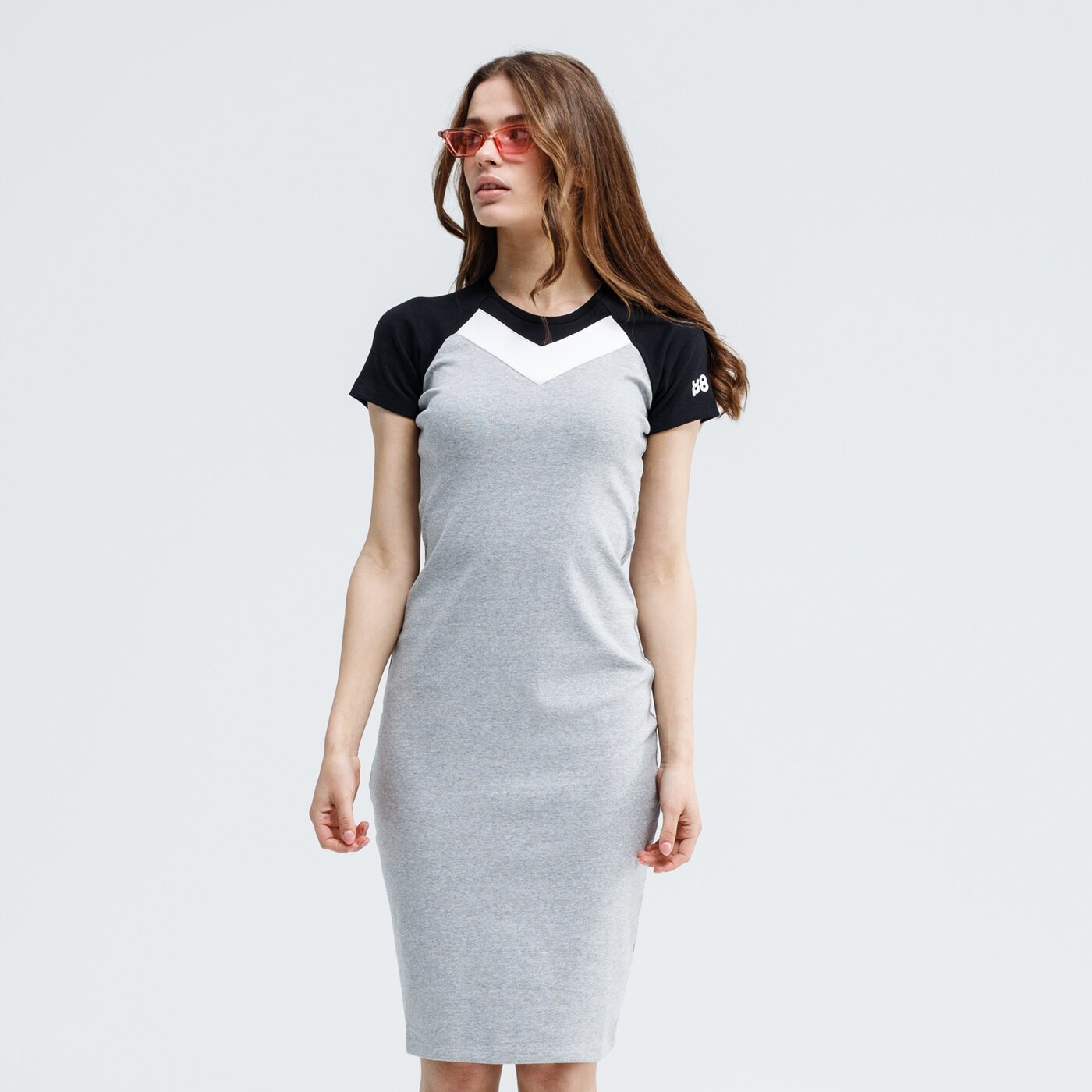 Sukienka damska UP8 SUKIENKA SLINKY up120sud07001 kolor szary