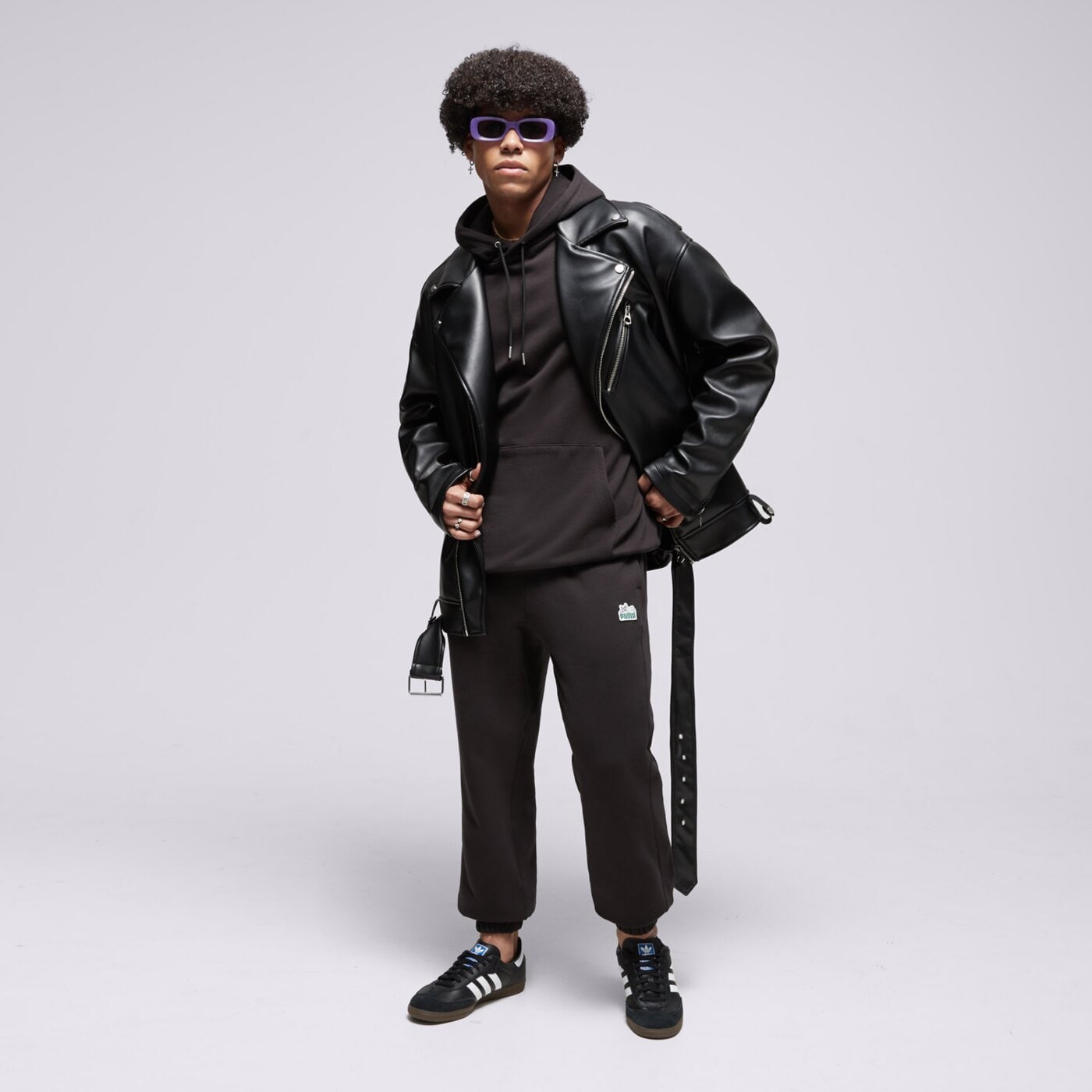 Bluza męska PUMA BLUZA Z KAPTUREM FOR THE FANBASE SUPER PUMA 62503601 kolor czarny