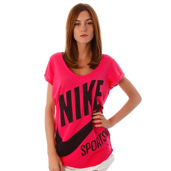 Koszulka damska NIKE T-SHIRT EXPLODED NSW SS TEE 449879616 kolor różowy