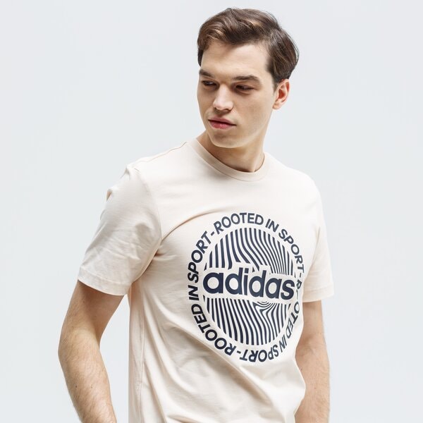 Koszulka męska ADIDAS T-SHIRT SS M CRCLD GRFX T ei4611 kolor beżowy