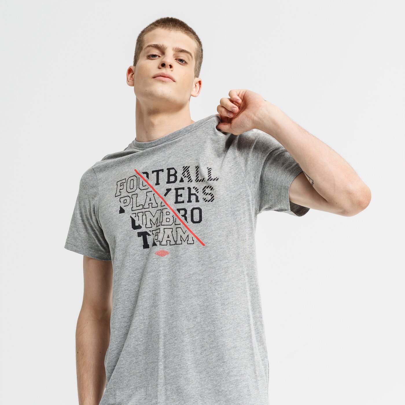 Koszulka męska UMBRO T-SHIRT TIMOTHY ul39tsm19002 kolor szary