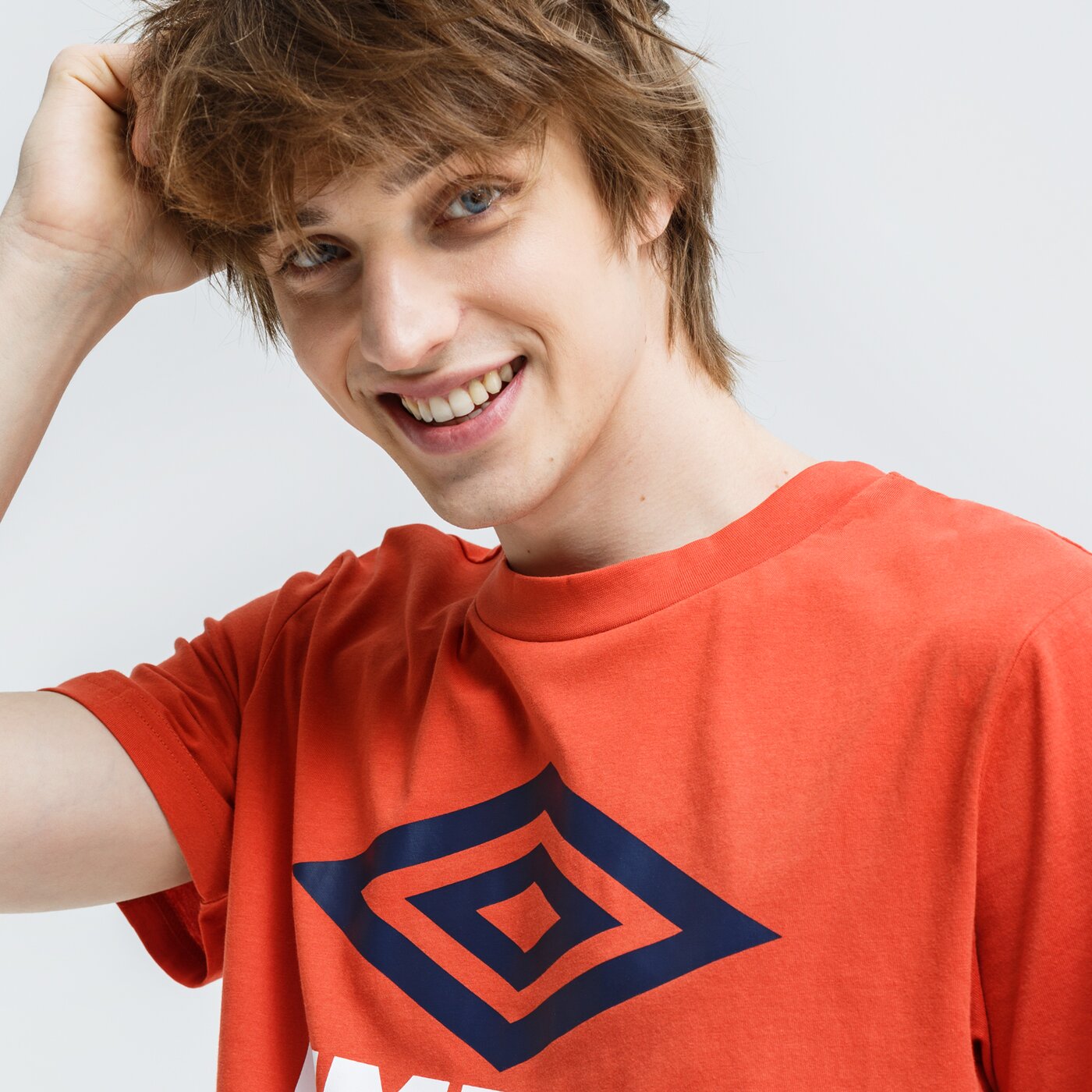 Koszulka męska UMBRO T-SHIRT LARGE LOGO 65802u-jgc kolor pomarańczowy