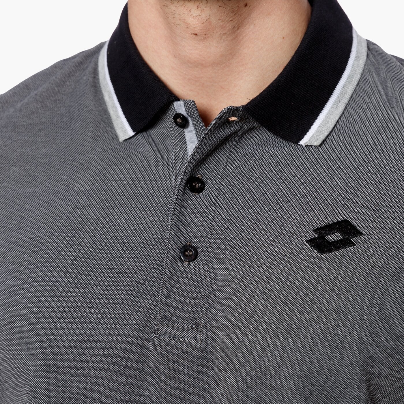 Koszulka polo męska LOTTO POLO L73 PLUS s6894 kolor szary