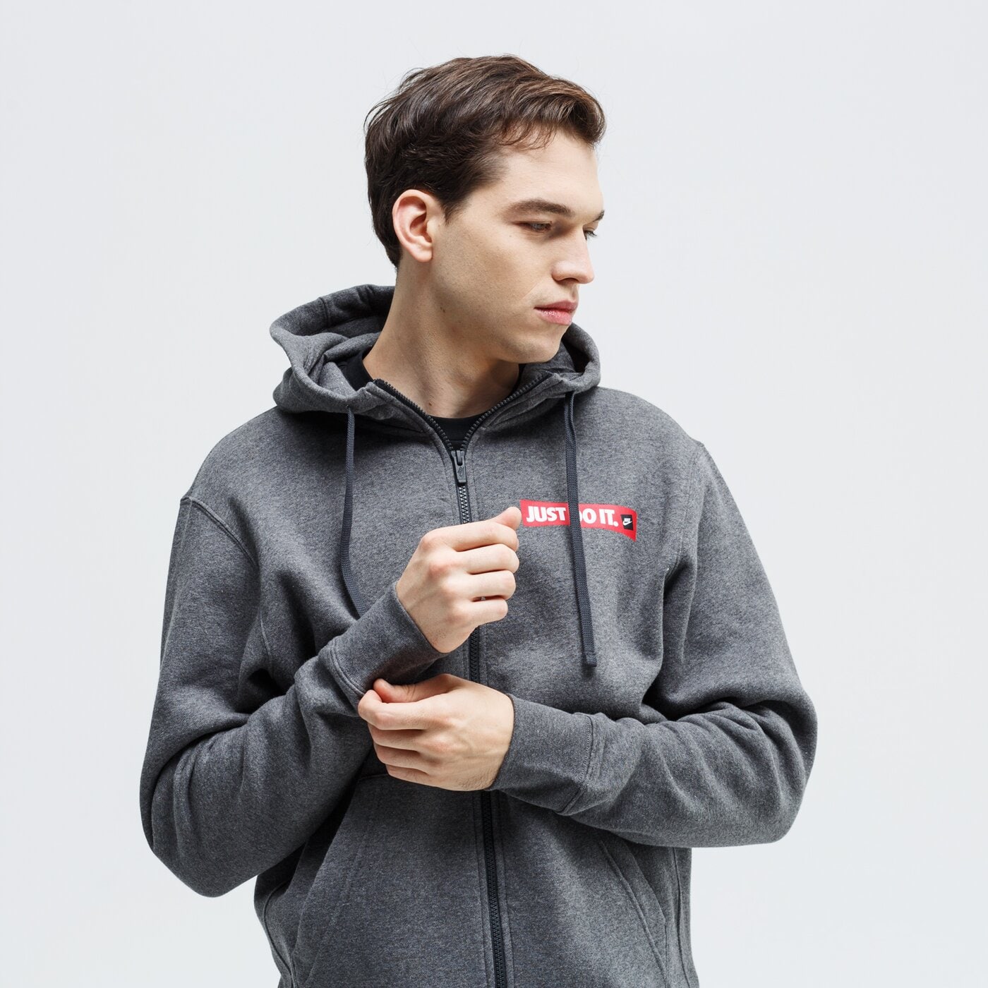 Bluza męska NIKE BLUZA M NSW JDI FZ FLC BSTR bv5068-071 kolor szary