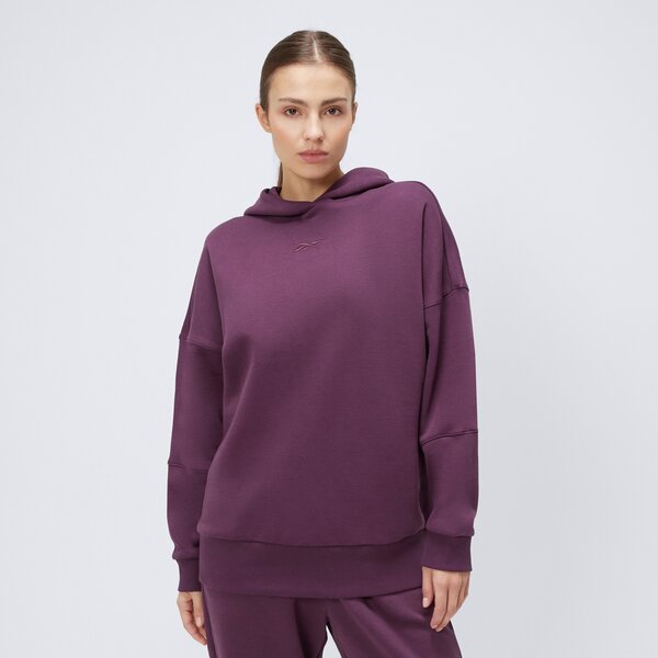 Bluza damska REEBOK BLUZA Z KAPTUREM LUX OVERSIZED 100208336 kolor fioletowy