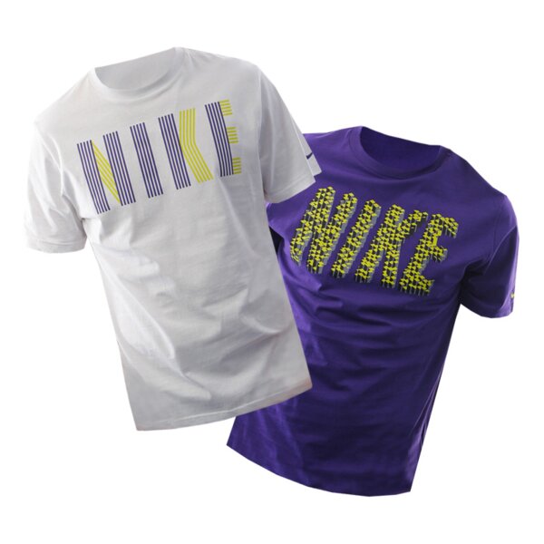 Koszulka męska NIKE T-SHIRT HS MENS GRAPHIC DOUBLE PACK #473380547 kolor multicolor