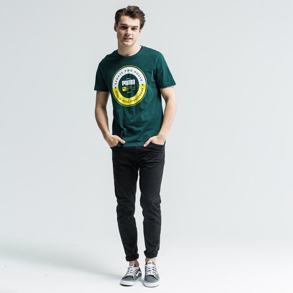 Koszulka męska PUMA T-SHIRT SS PUMA SP EXECUTION 85407830 kolor zielony