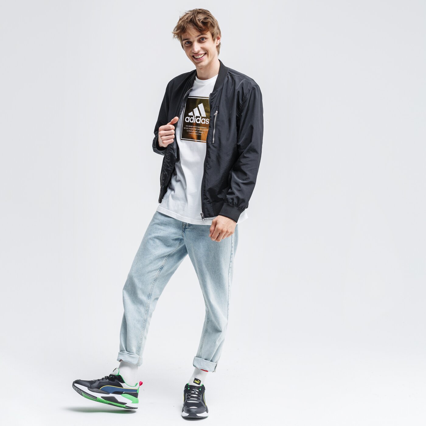 Koszulka męska ADIDAS T-SHIRT M LG BX FL T gd5930 kolor biały