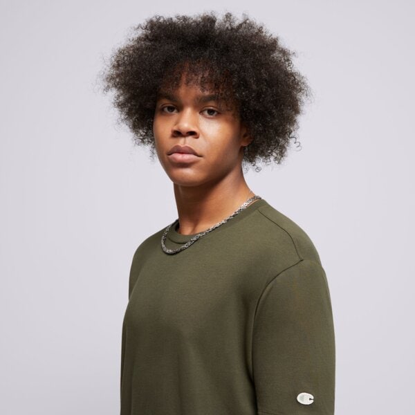 Koszulka męska CHAMPION T-SHIRT CREWNECK T-SHIRT 220425gs508 kolor khaki