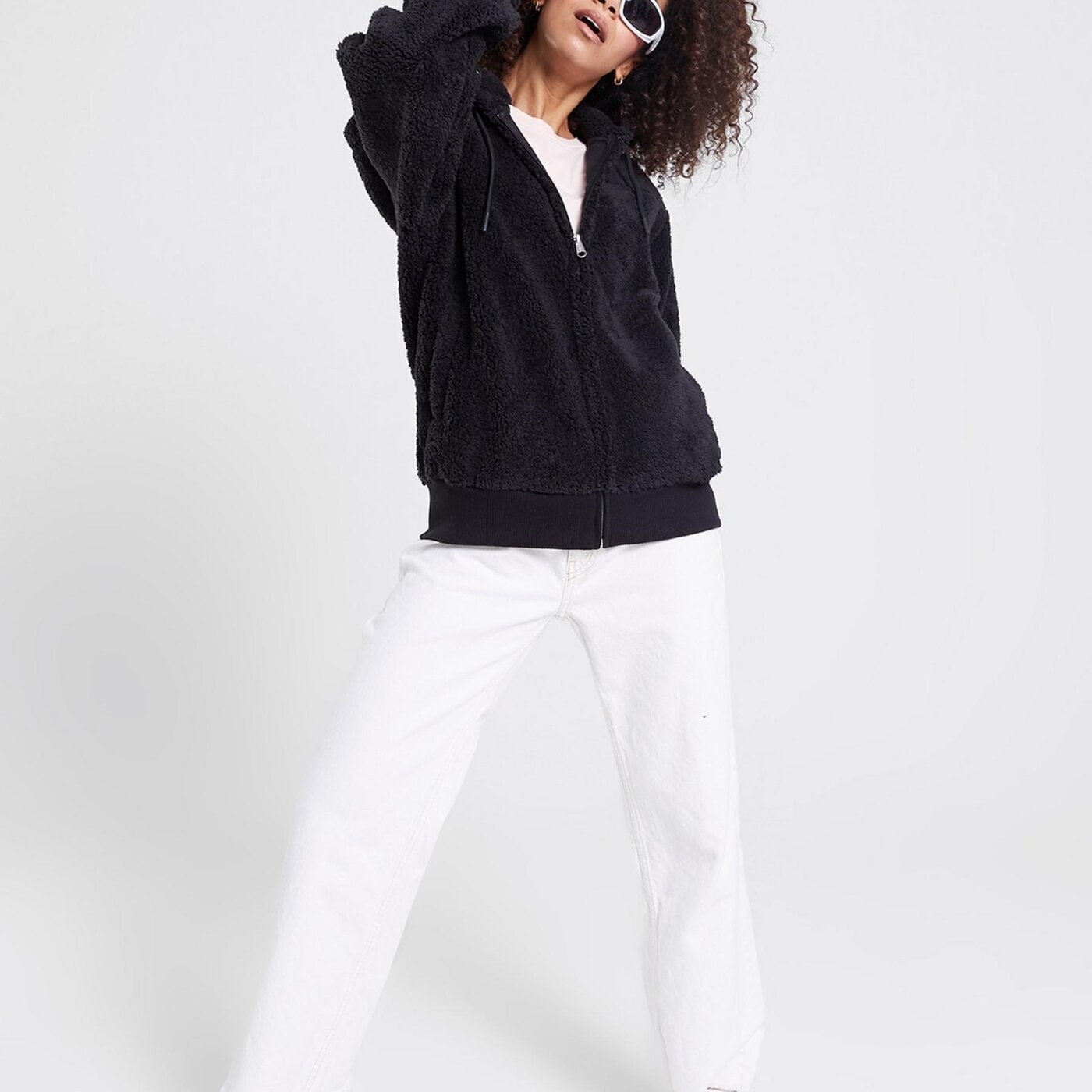 Bluza damska CHAMPION POLAR HOODED SWEATSHIRT 116599kk001 kolor czarny