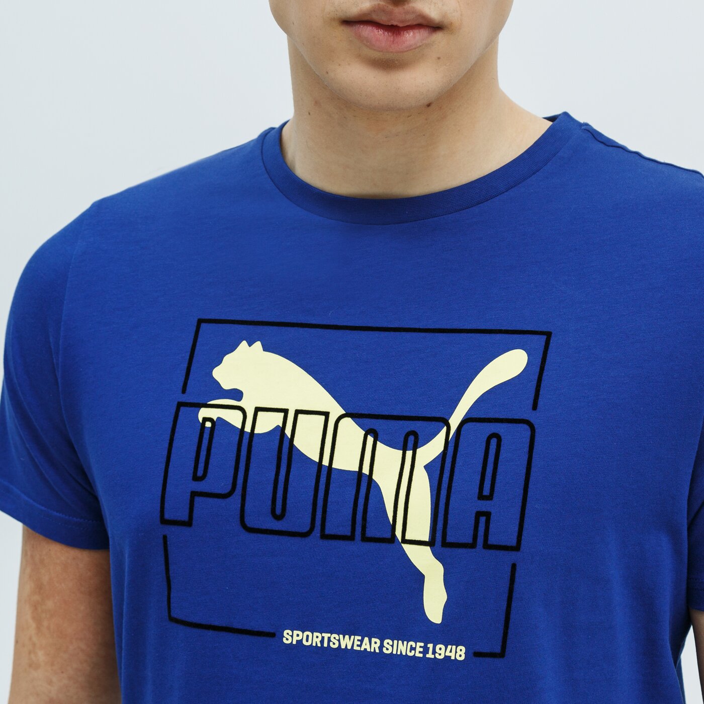 Koszulka męska PUMA T-SHIRT FLOCK 587770 12 kolor granatowy