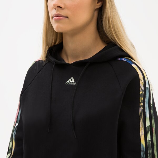 Bluza damska ADIDAS BLUZA Z KAPTUREM W AOP HD hi0028 kolor czarny