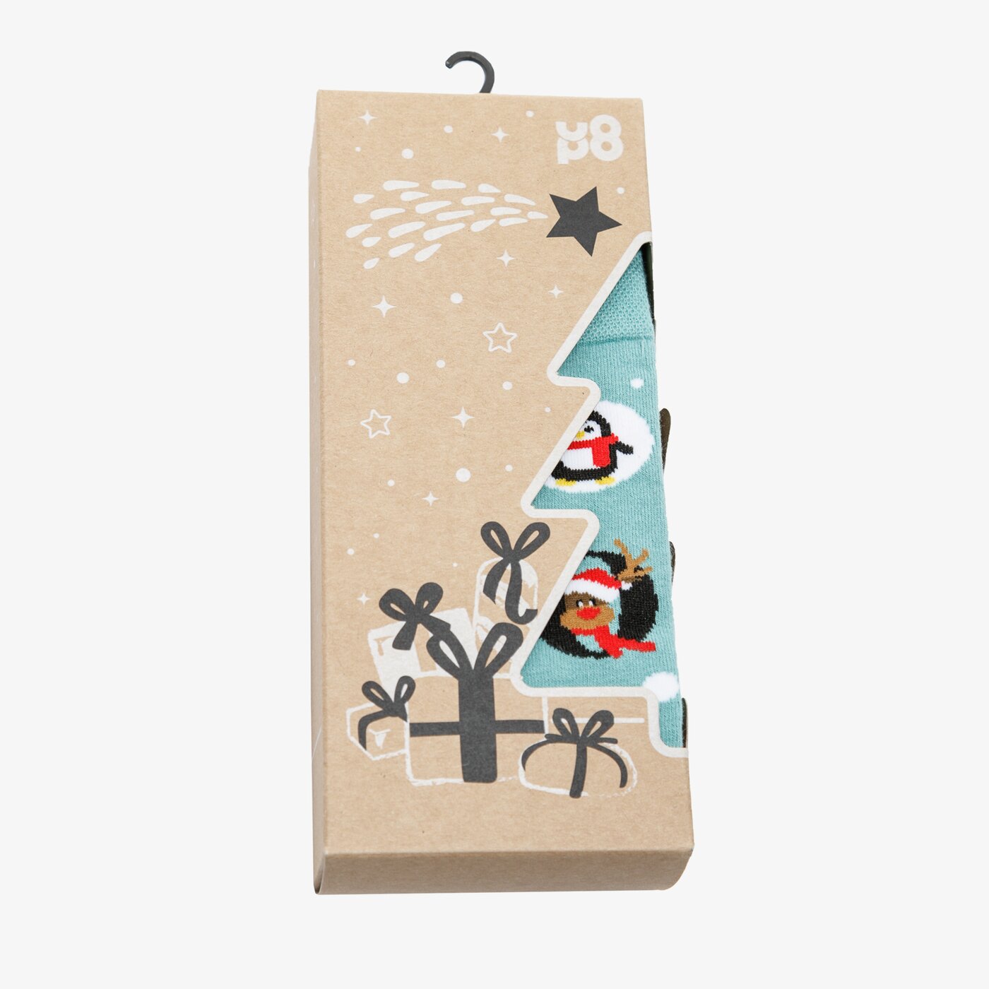 Skarpetki damskie UP8 SKARPETY ŚWIĄTECZNE BAUBLE 2 PAK up320ska77001 kolor multicolor