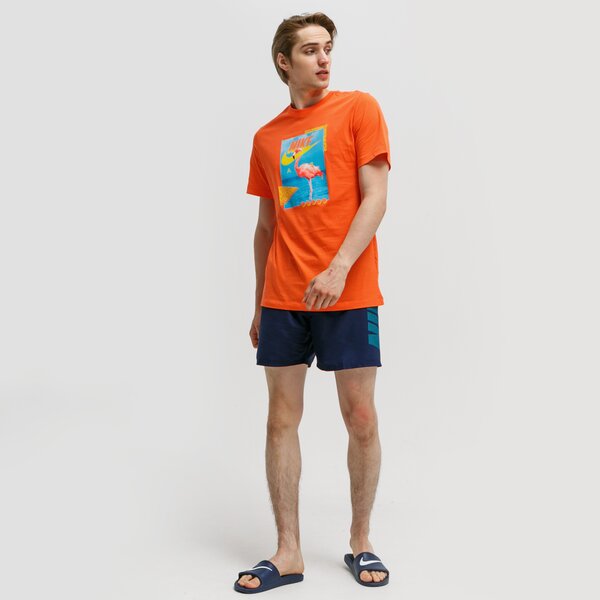Koszulka męska NIKE T-SHIRT SS M NSW BEACH FLAMINGO dd1282-842 kolor pomarańczowy