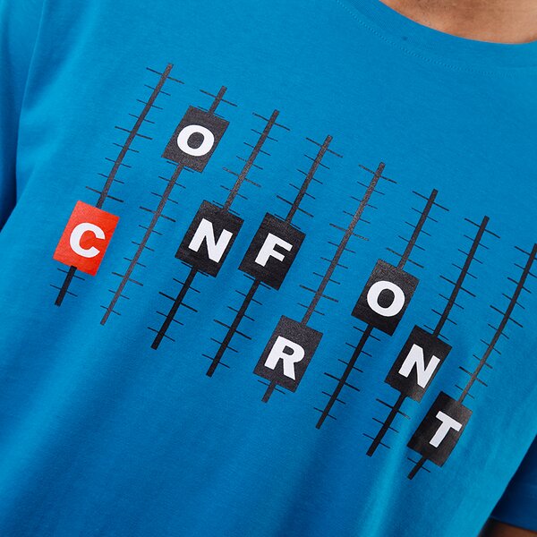 Koszulka męska CONFRONT T-SHIRT EMILIO cf13tsm02973 kolor niebieski