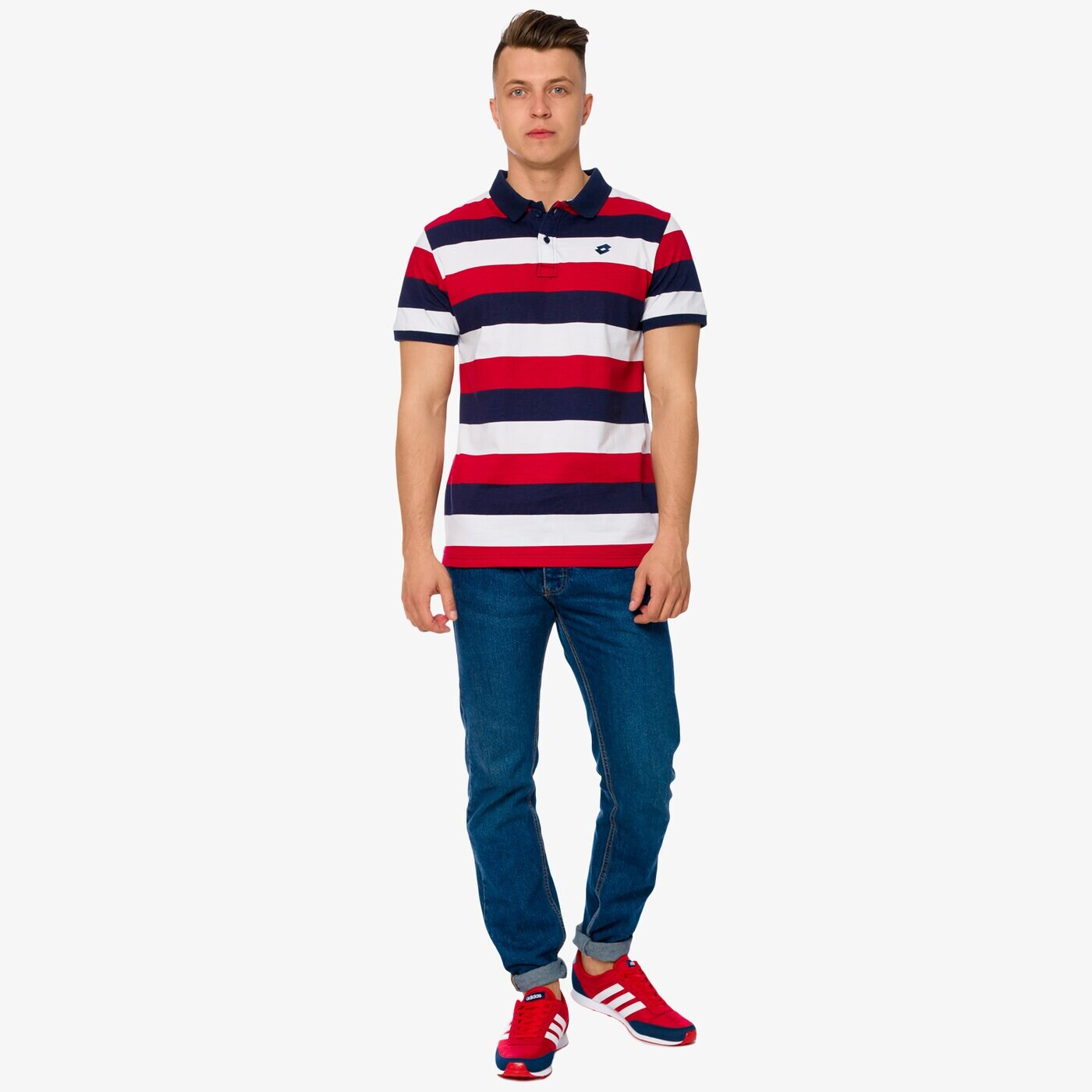 Koszulka polo męska LOTTO POLO ENTRADA lo17pom02001 kolor multicolor