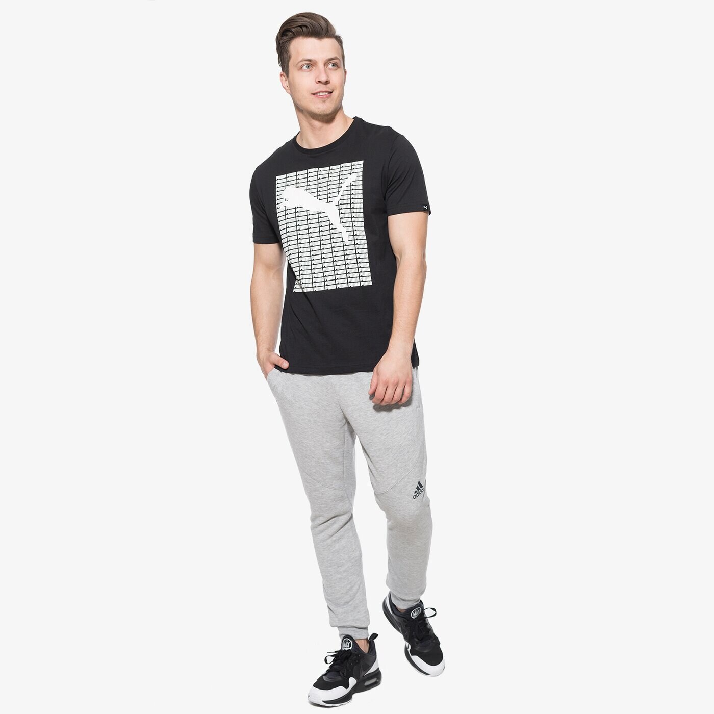 Koszulka męska PUMA T-SHIRT SS REPEAT 59487201 kolor czarny