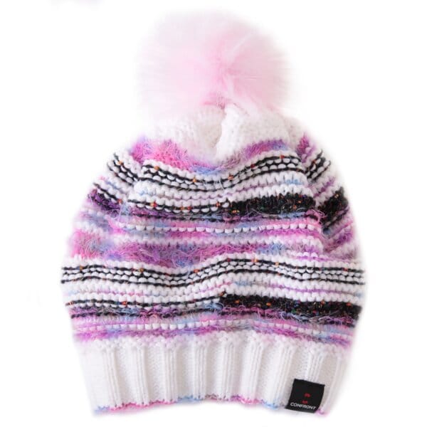 Czapka zimowa damska CONFRONT CZAPKA ZIMOWA NORA MULTIKOLOR nora kolor multicolor