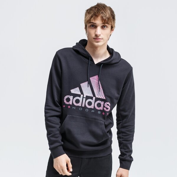 Bluza męska ADIDAS BLUZA Z KAPTUREM BOS HOOPS HDY ge4514 kolor czarny