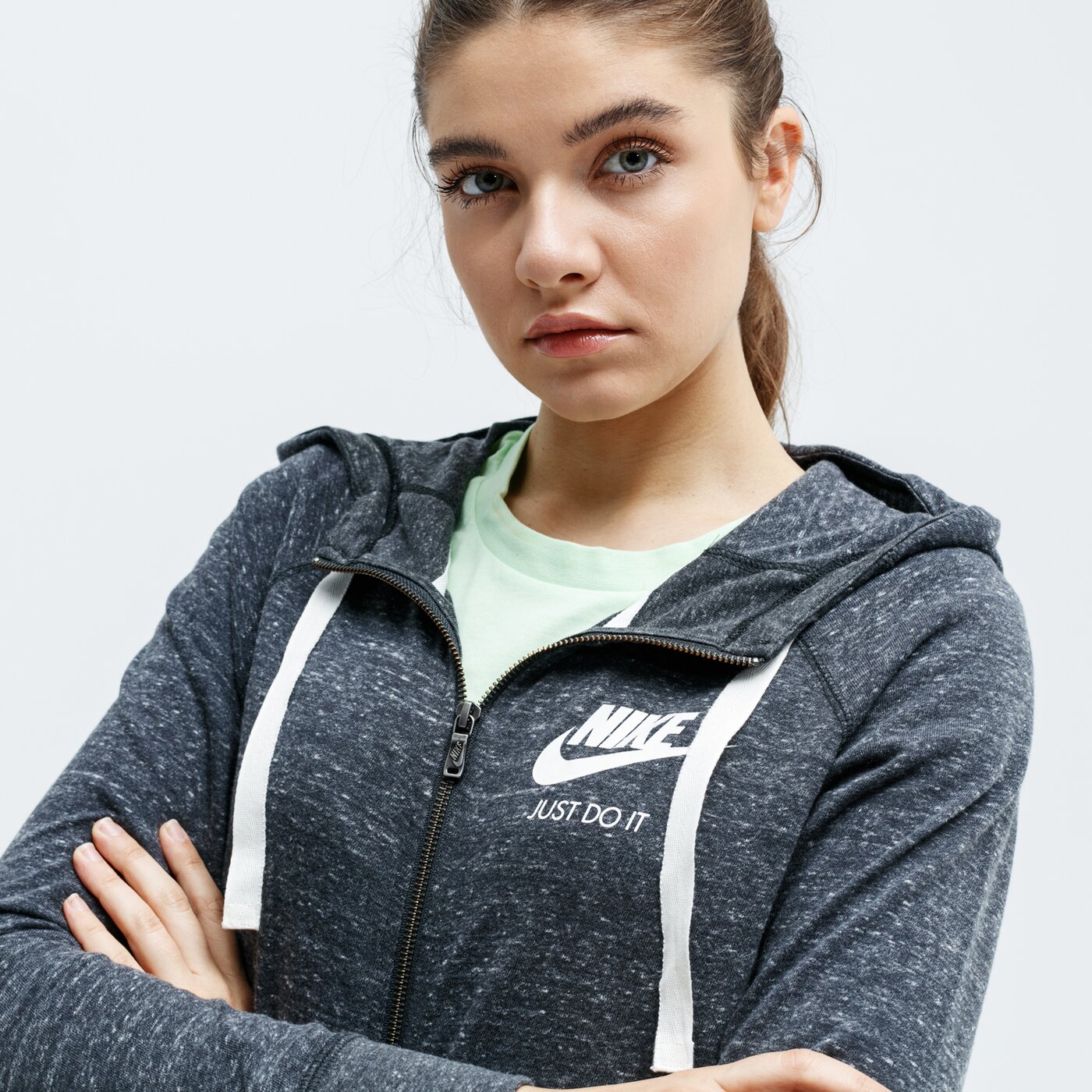 Bluza damska NIKE BLUZA W NSW GYM VNTG HOODIE FZ 883729060 kolor granatowy