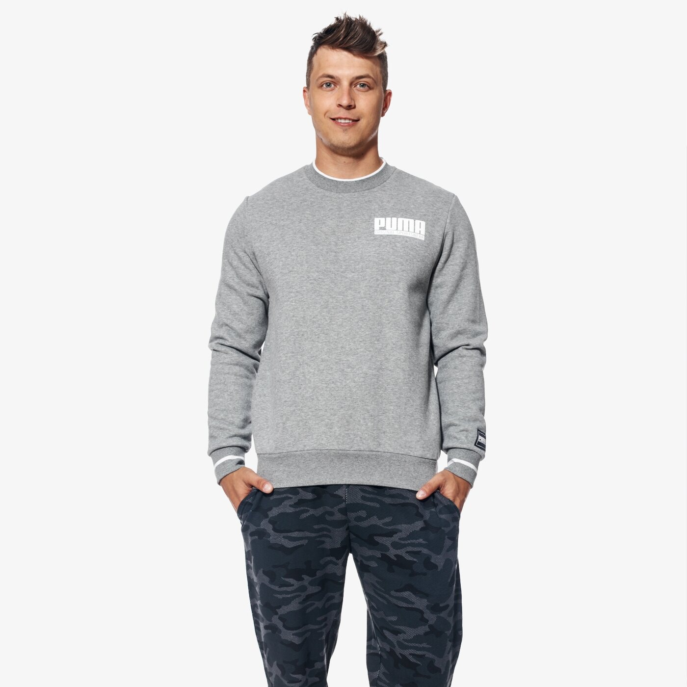 Bluza męska PUMA BLUZA STYLE ATHLETICS 85005603 kolor szary