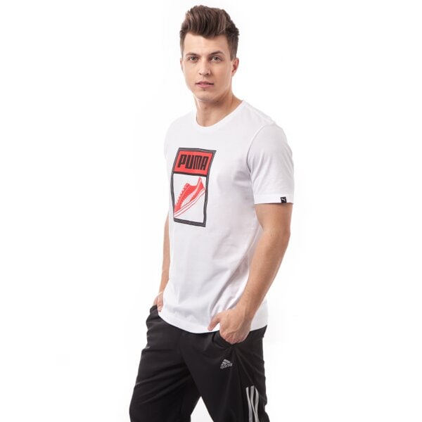 Koszulka męska PUMA T-SHIRT PUMATONGUE 83242402 kolor biały