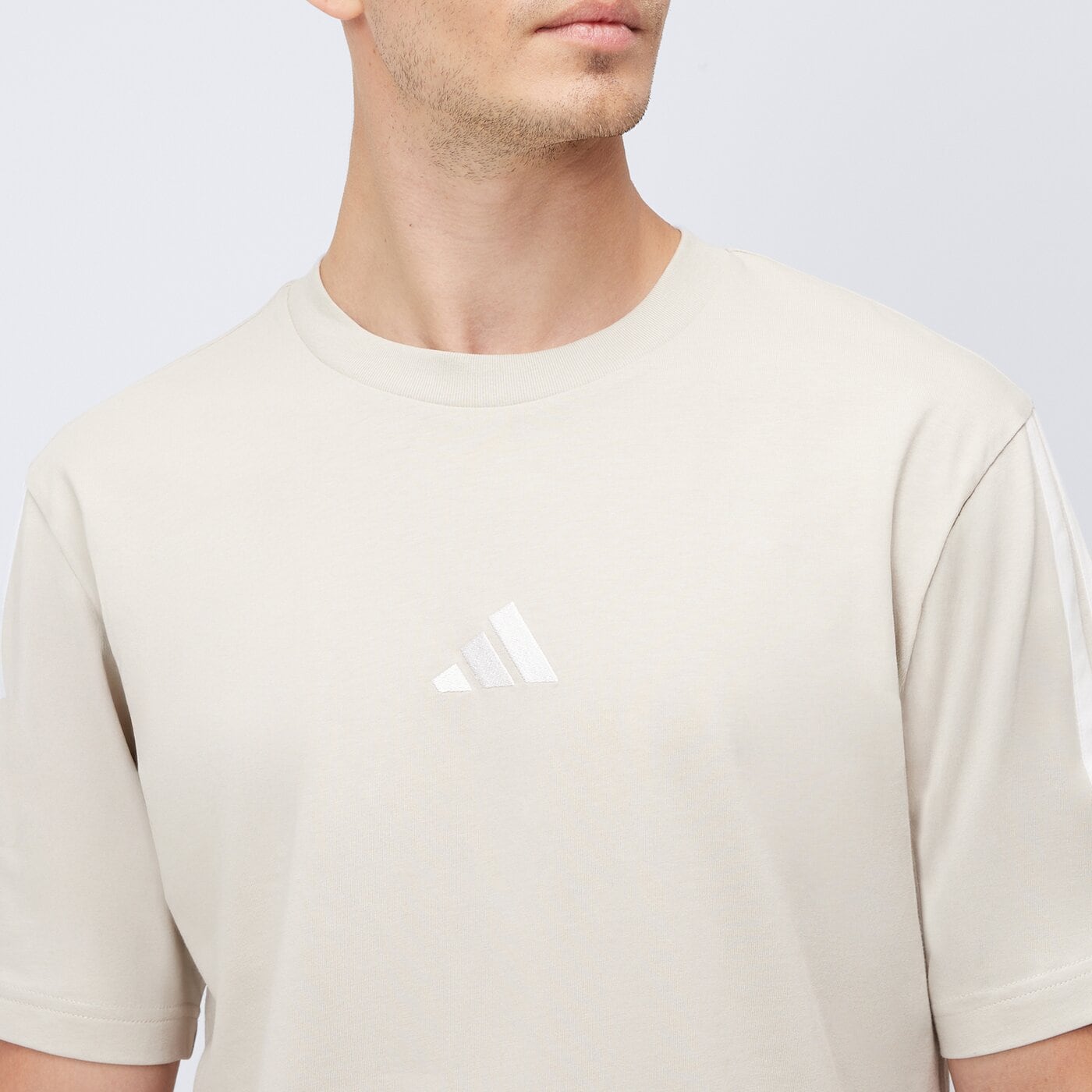 Koszulka męska ADIDAS T-SHIRT M 3S SJ T B jw1955 kolor beżowy