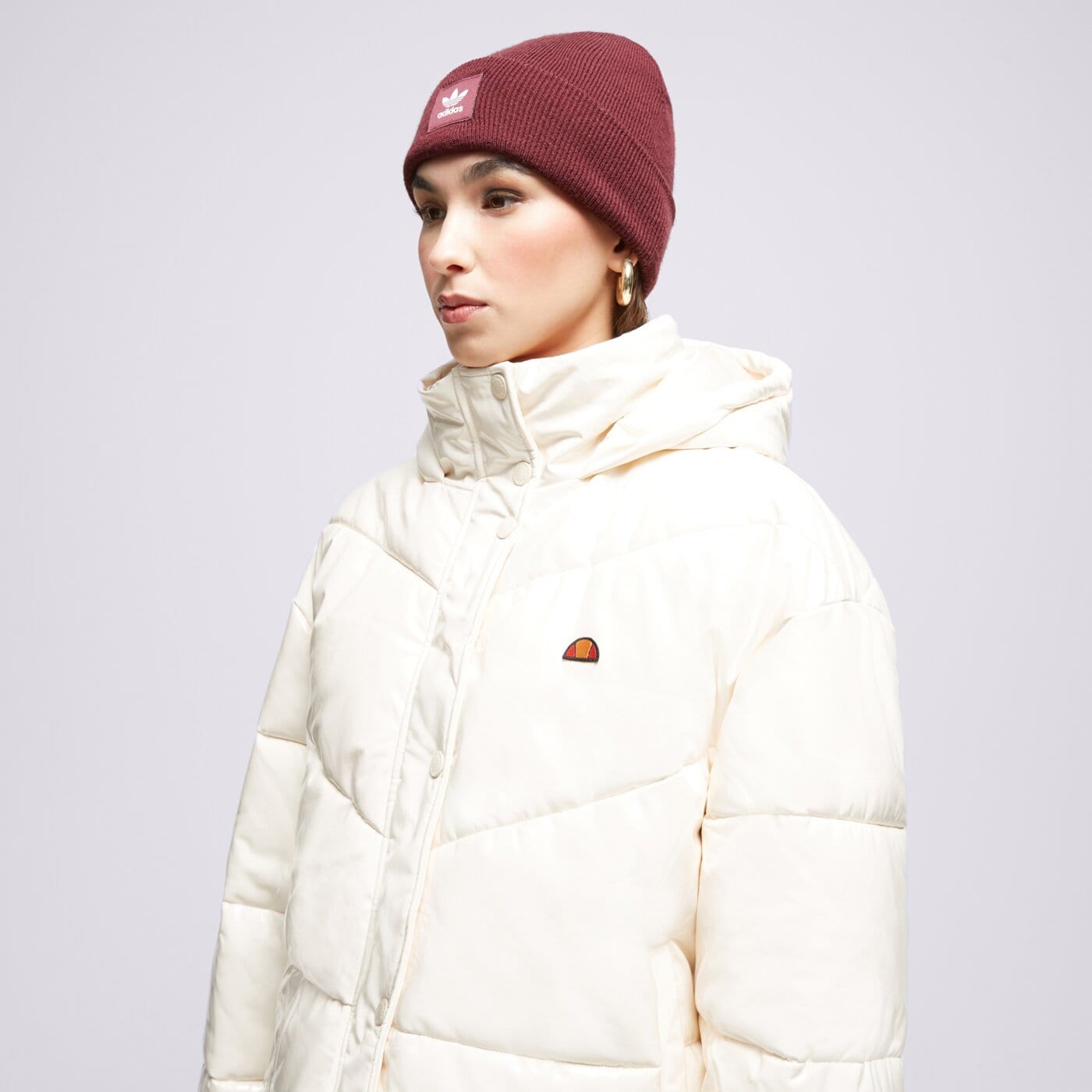Kurtka zimowa damska ELLESSE KURTKA PUCHOWA TARANTINO OFF WHT PADDED JACKET sgt19170904 kolor beżowy