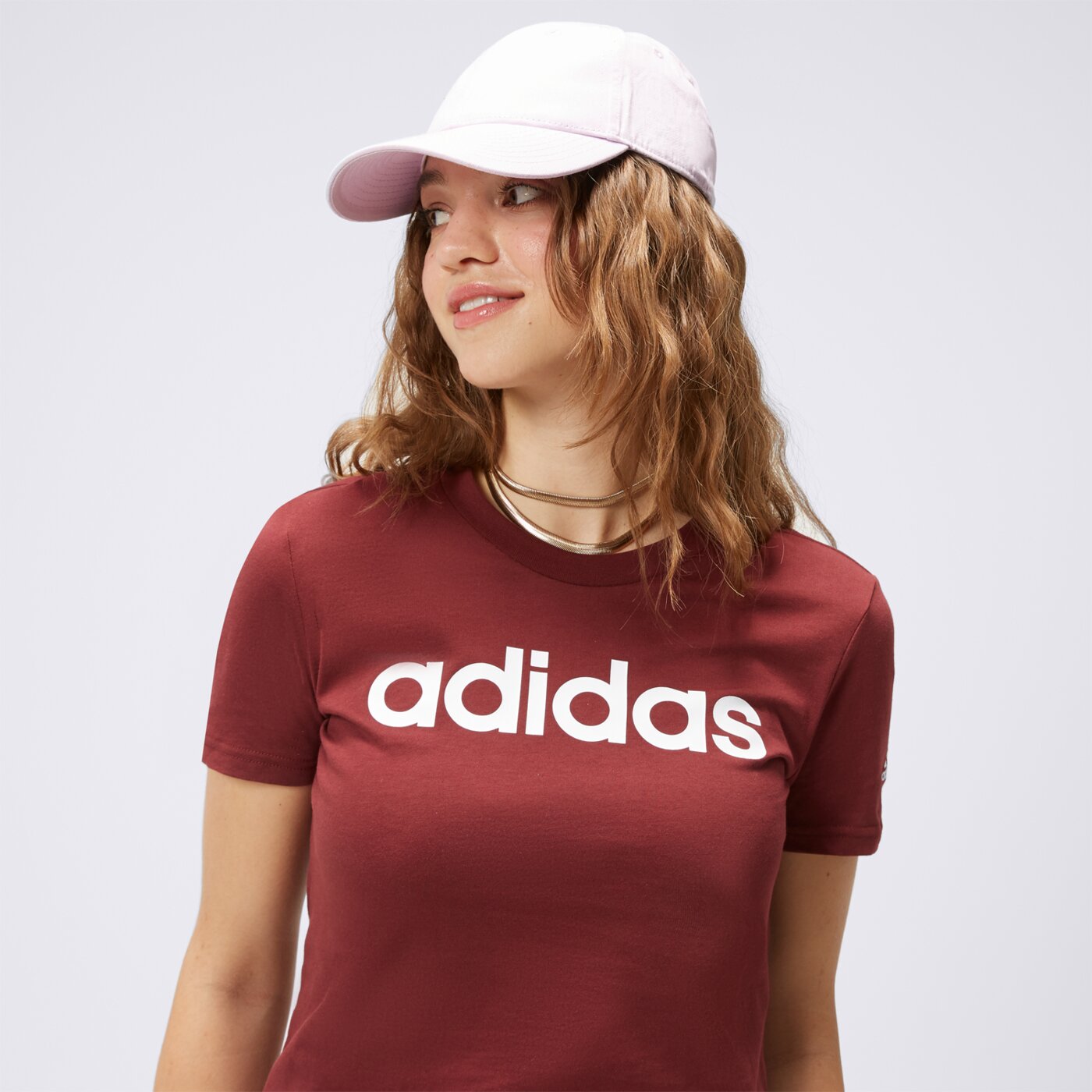 Koszulka damska ADIDAS T-SHIRT W LIN T im2829 kolor bordowy
