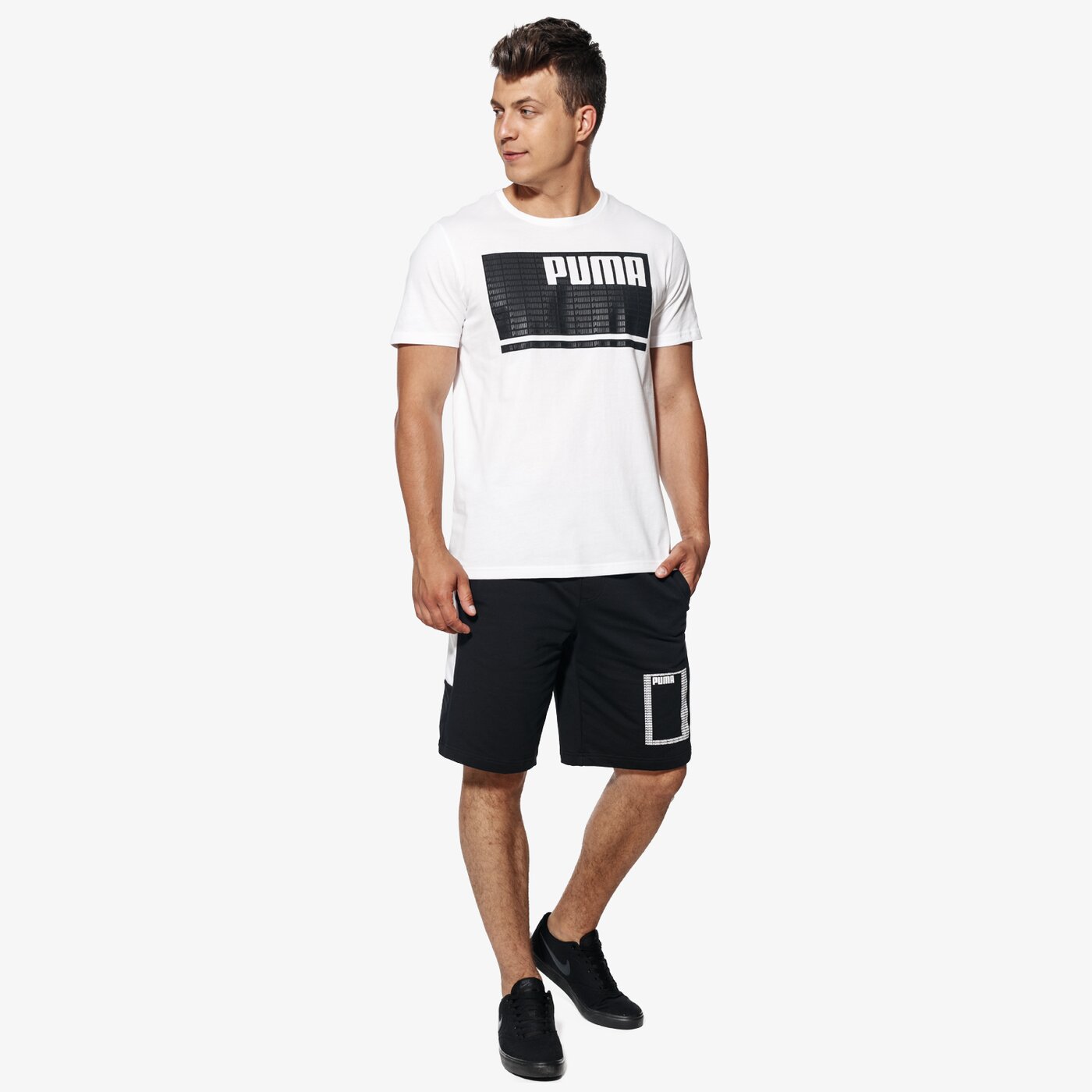 Koszulka męska PUMA T-SHIRT SS SUMMER REBEL 85010102 kolor biały