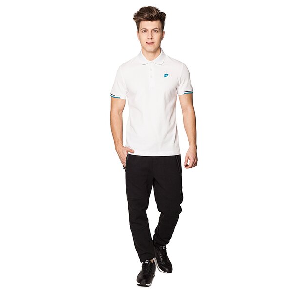 Koszulka polo męska LOTTO POLO BRODSY LOGO PLUS s0942 kolor biały