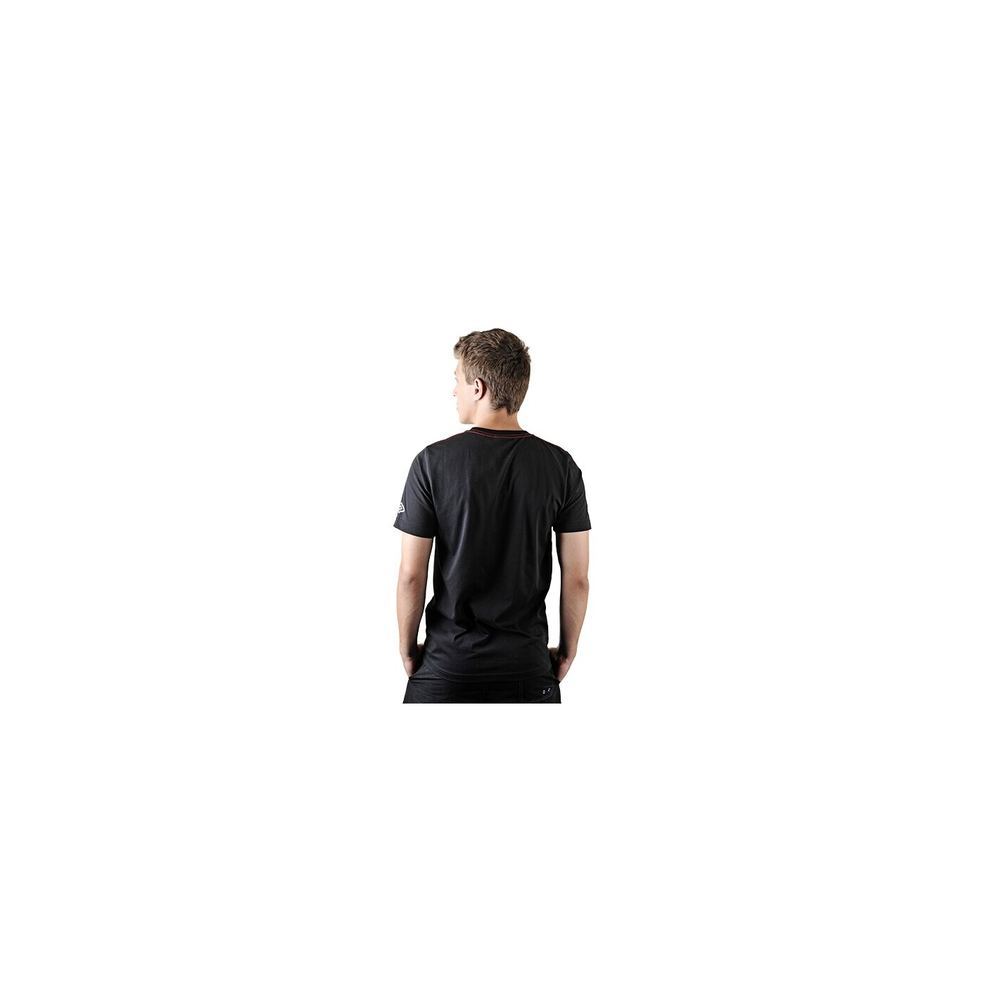 Koszulka męska UMBRO T-SHIRT GEOMETRA GRAPHIC CVC TEE 60799ucgd kolor czarny
