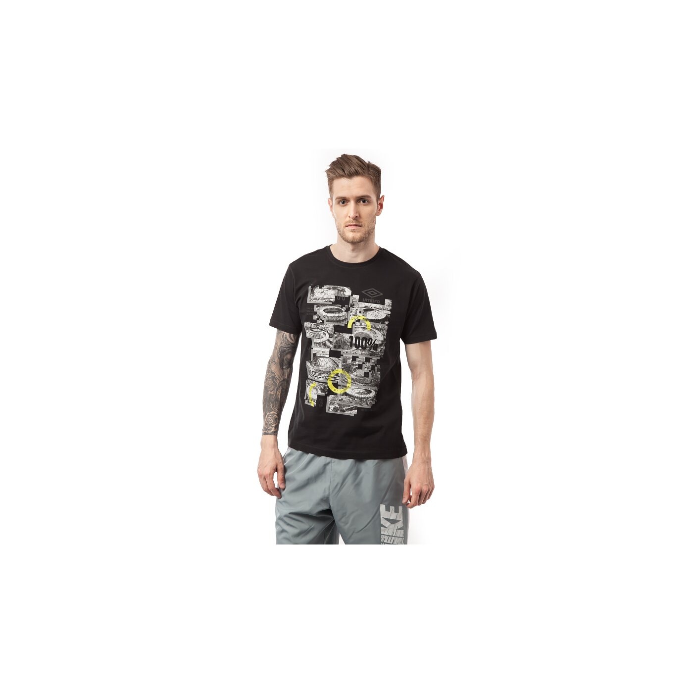 Koszulka męska UMBRO T-SHIRT DOST ul15tsmpr028 kolor czarny