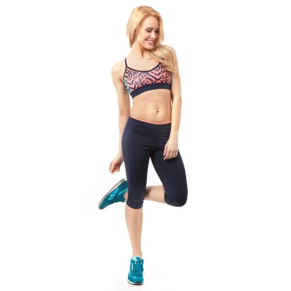 Top damski REEBOK TOP WOR P SHRT BRA b86304 kolor niebieski