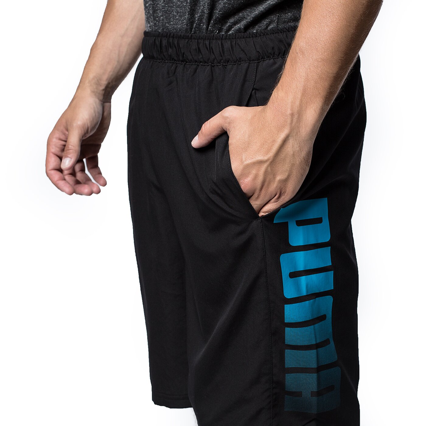 Spodenki męskie PUMA SZORTY FUN BIG LOGO WOVEN 83657501 kolor czarny