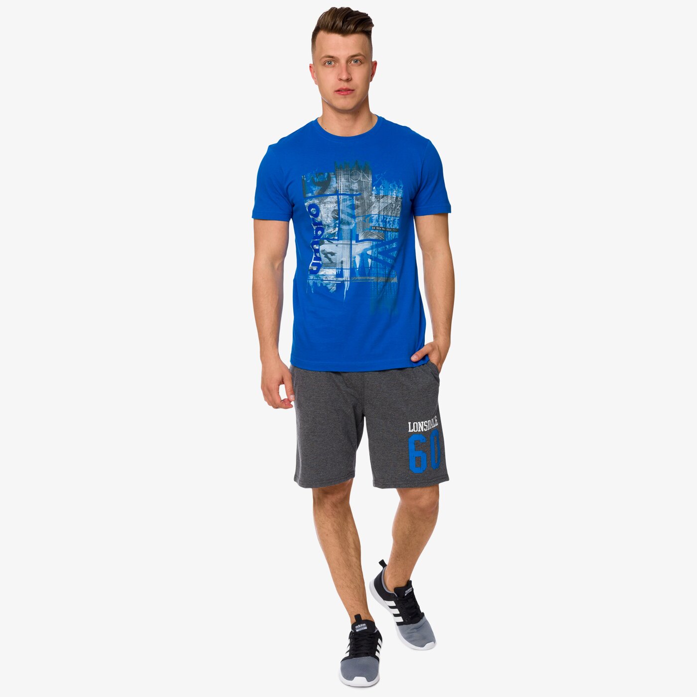 Koszulka męska UMBRO T-SHIRT SKIDO ul17tsm33001 kolor niebieski