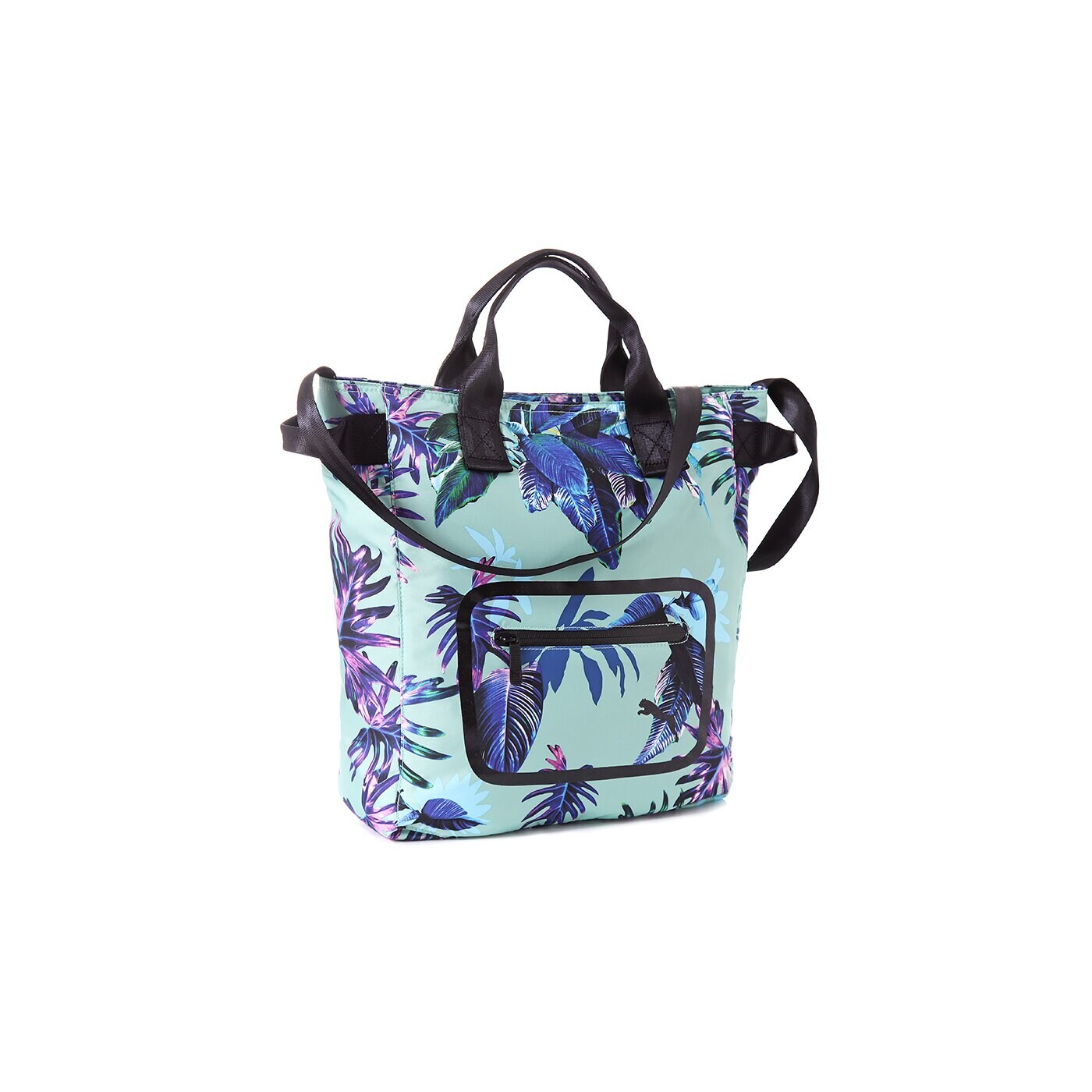 Torba sportowa damska PUMA TORBA PUMA DAZZLE SHOPPER ELECTRIC GREEN-BLACK 7234308 kolor zielony