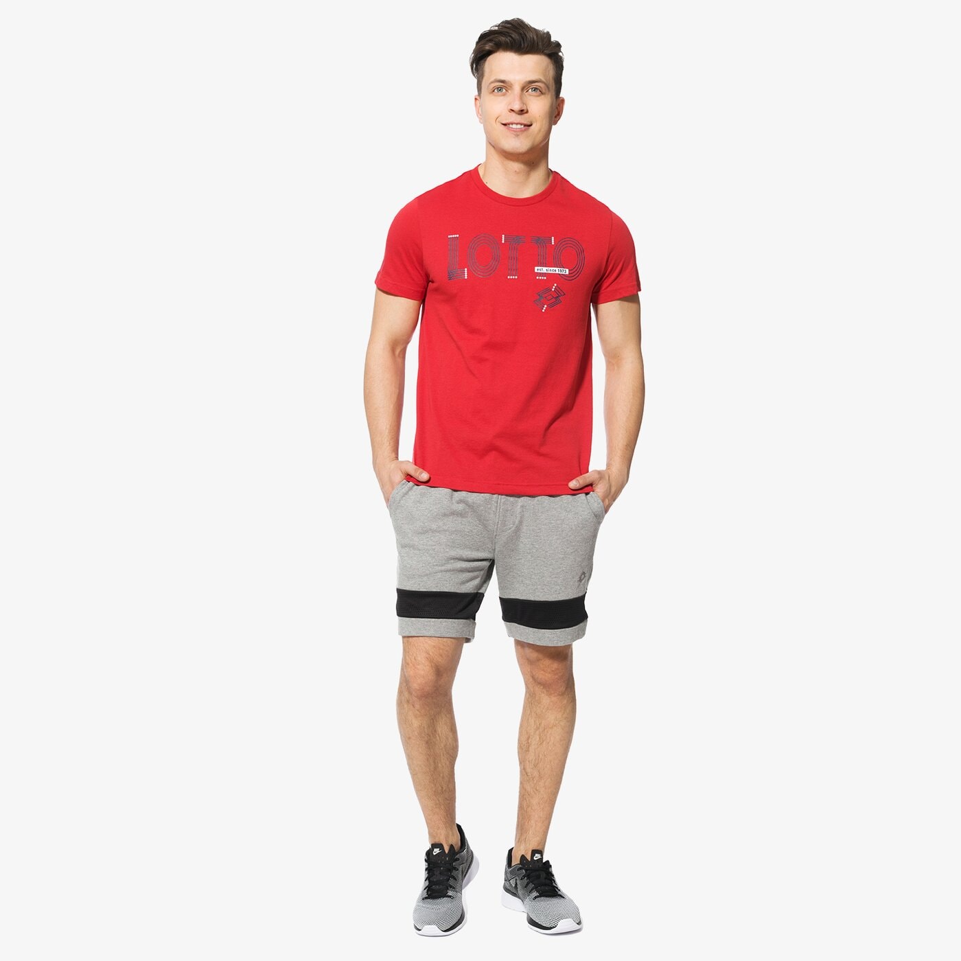 Spodenki męskie LOTTO SZORTY BLACKCAP lo18szm15001 kolor szary