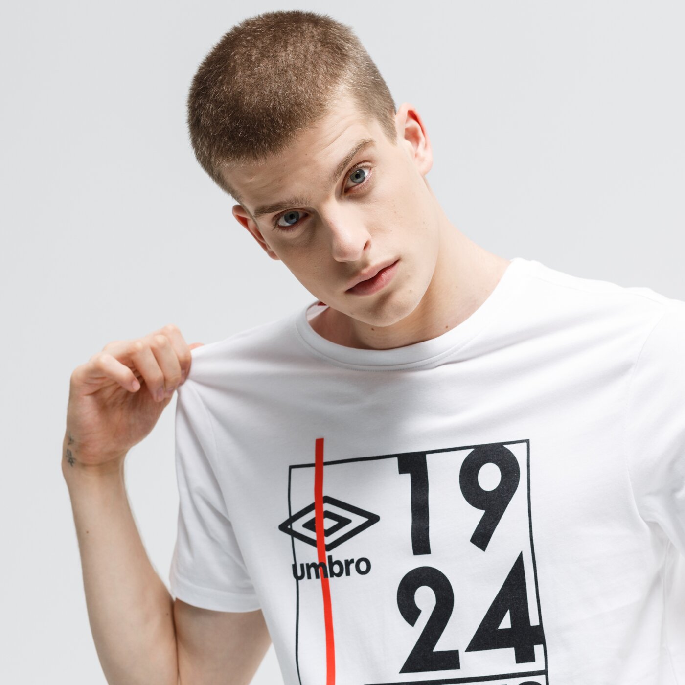 Koszulka męska UMBRO T-SHIRT ROY ul39tsm20001 kolor biały