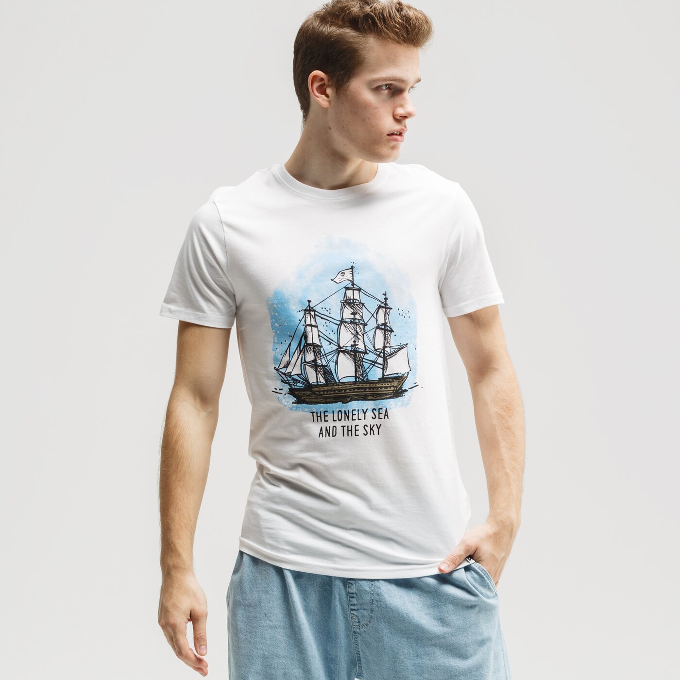 Koszulka męska UP8 T-SHIRT FERRO up120tsm45001 kolor biały