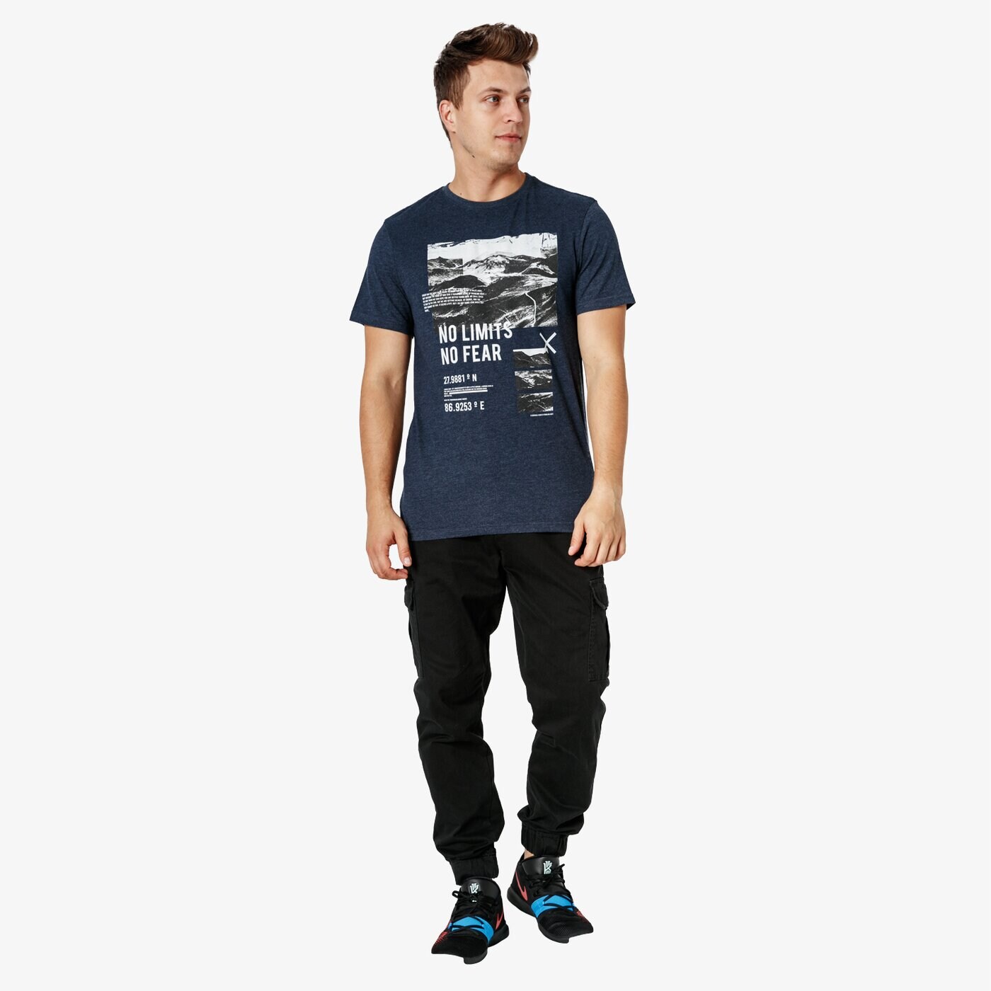 Koszulka męska FEEWEAR T-SHIRT SS BLOCK fw38tsm24001 kolor granatowy