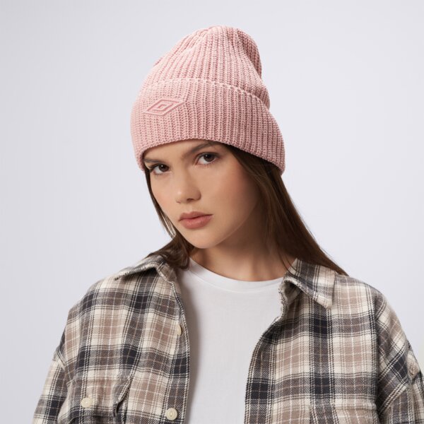 Czapka zimowa damska UMBRO CZAPKA UMBRO ESS PINK ul325hat10002 kolor różowy
