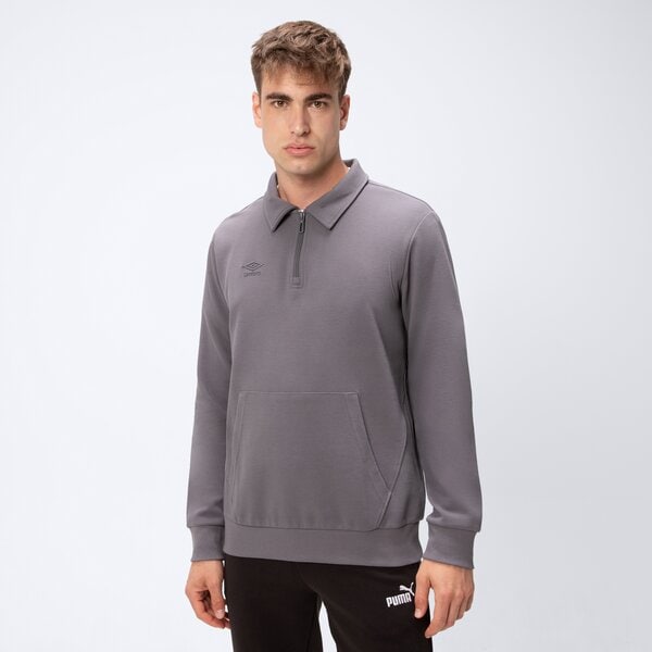 Bluza męska UMBRO BLUZA ROZPINANA ESS HALF ZIP ul125blm04001 kolor szary