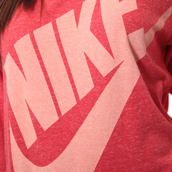 Koszulka damska NIKE T-SHIRT L\S GYM VINTAGE CREW 614805660 kolor czerwony