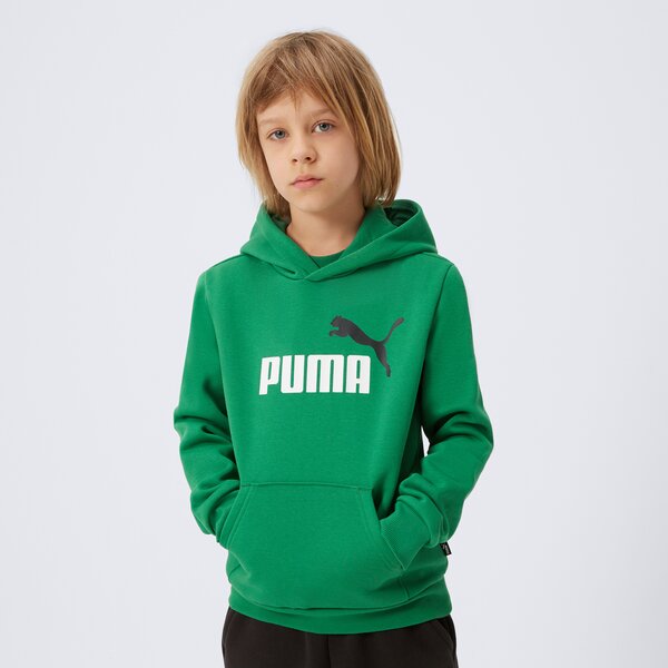 Bluza dziecięca PUMA BLUZA Z KAPTUREM ESS+ 2 COL BIG LOGO FL B 586987 76 kolor zielony