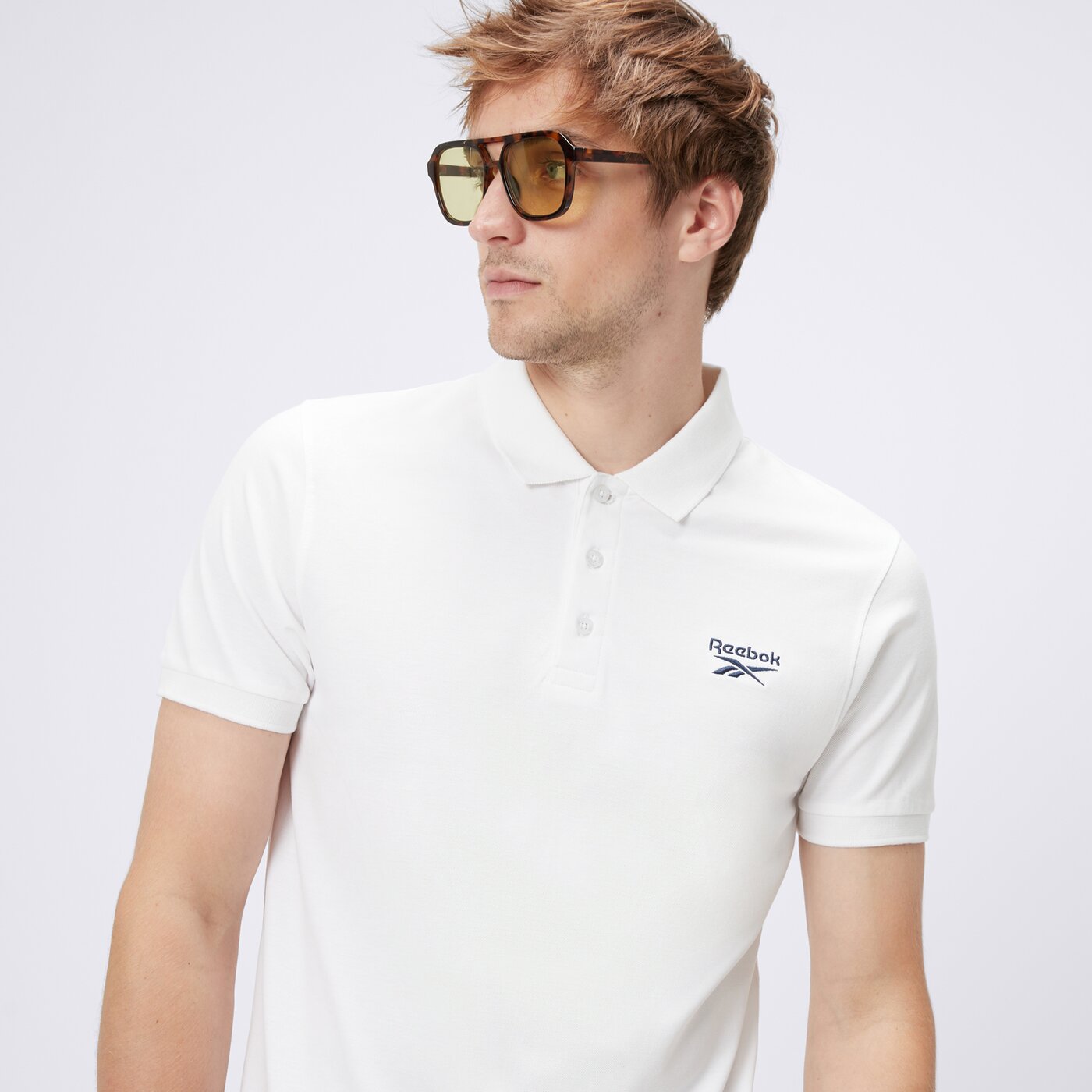 Koszulka polo męska REEBOK POLO BLAZE EMBROIDERED SS 100239700 kolor biały